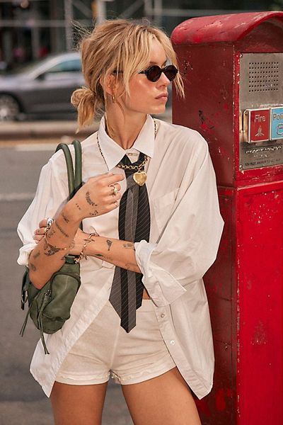 Free People Sabine Articulated Button Down Top