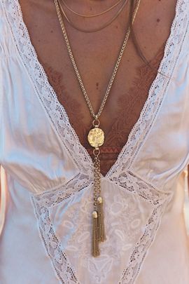 Free People Saskia Tassel Pendant Necklace