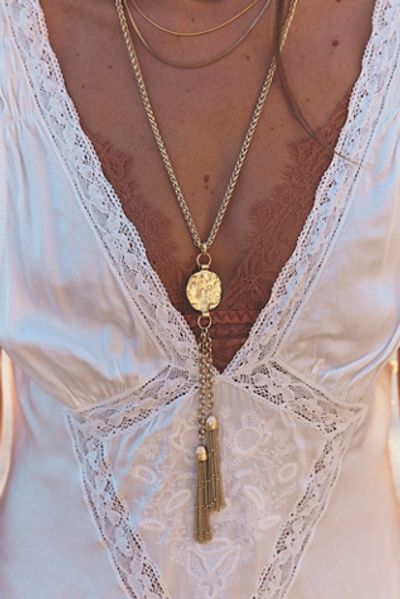 Free People Saskia Tassel Pendant Necklace