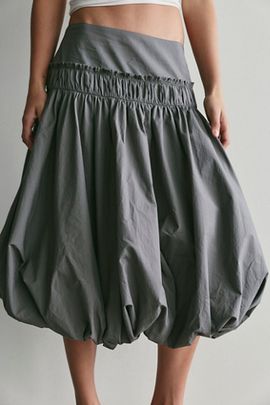 Free People Sea Salt Midi Bubble Skirt