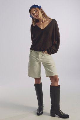 Free People See Me V-Neck Knit Pullover
