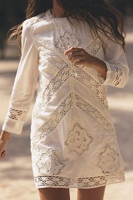 Free People Sentimental Melody Lace Mini Dress