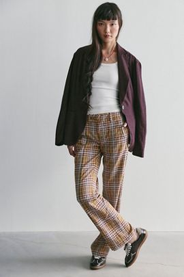 Free People Set On You Slim Yarn-Dye Trousers