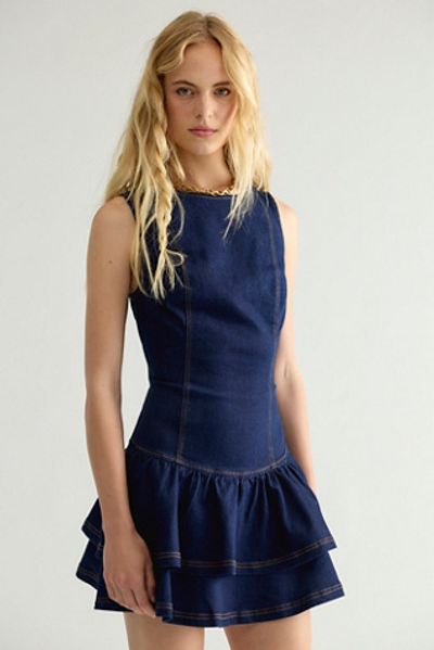 Free People Slow Burn Denim Mini Dress