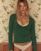 Free People So Soft Seamless Modal V-Neck Long Sleeve - 1