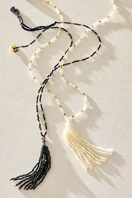 Free People Sola Beaded Tassel Necklace