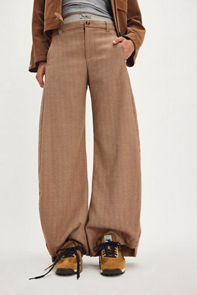 Free People Spotlight Herringbone Barrel Trousers