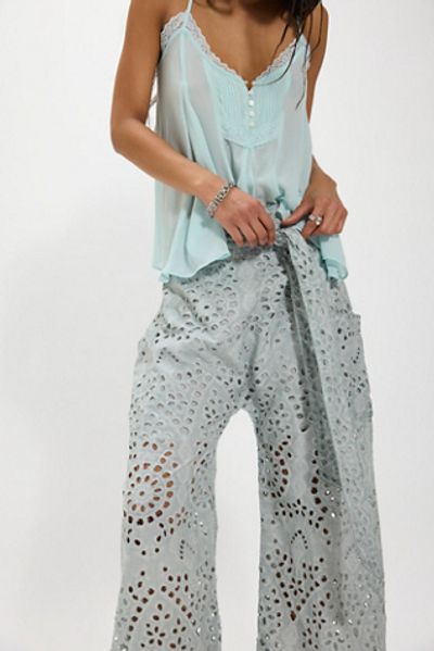 Free People Starry Skies Eyelet Pull-On Harem Pants
