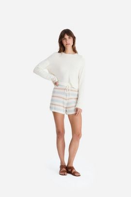 Free People Sunday Citizen Lido Stripe Cloud Crochet Shorts