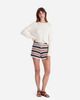 Free People Sunday Citizen Notte Stripe Cloud Crochet Shorts - 1