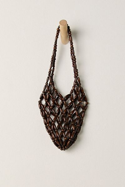 Free People Susana Basket Wood Bead Bag