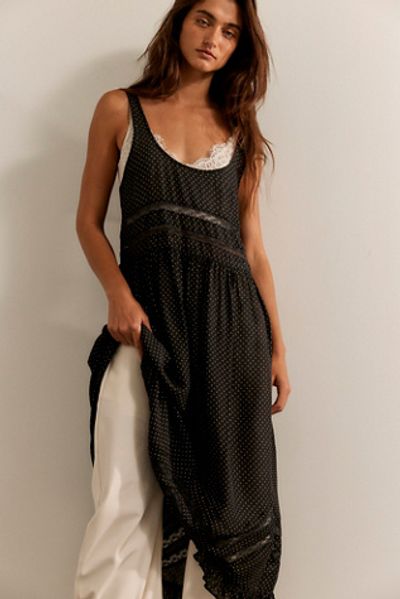Free People Voile and Lace Midi Slip Dress