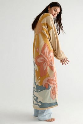 Free People Wave Length Maxi Cardi