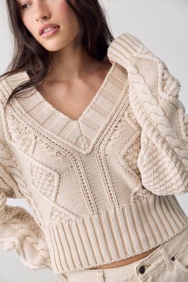 Free People We The Free Addison V-Neck Sweater