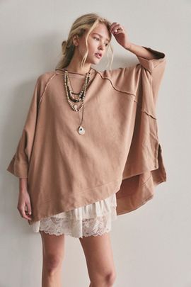 Free People We The Free All Here Oversized Sweatshirt