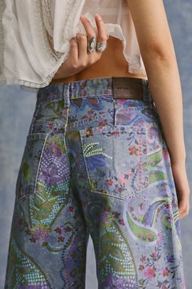 Free People We The Free Alter Ego Wide-Leg Printed Jeans
