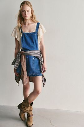Free People We The Free Beau Apron Denim Skirtall