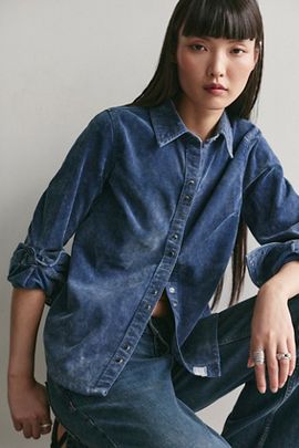 Free People We The Free Benny Corduroy Button Down Shirt