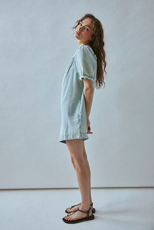 white christmas dresses Free People Daisy Denim Babydoll Romper – Josie's Boutique