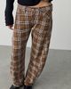 Free People We The Free Fable Plaid Low-Rise Twisted Bowed Pants - 1