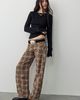 Free People We The Free Fable Plaid Low-Rise Twisted Bowed Pants - 3