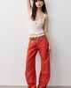 Free People We The Free Fable Washed Cord Low-Rise Twisted Bowed Jeans - 1