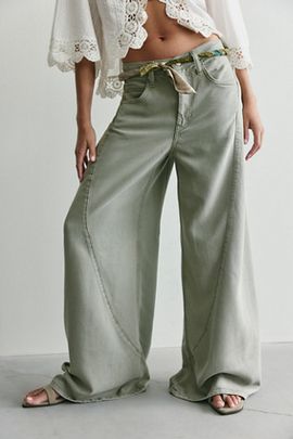 Free People We The Free Haven Twisted Wide-Leg Jeans