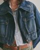 Free People We The Free Heart Land Cozy Denim Cropped Jacket - 4
