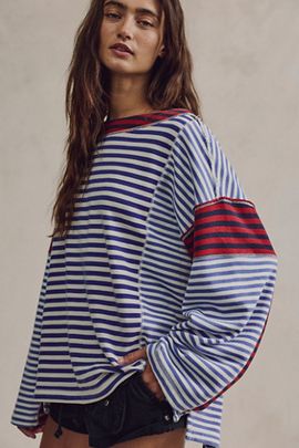 Free People We The Free It Girl Striped Pullover