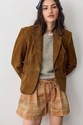 Free People We The Free Julien Plaid Chino Shorts