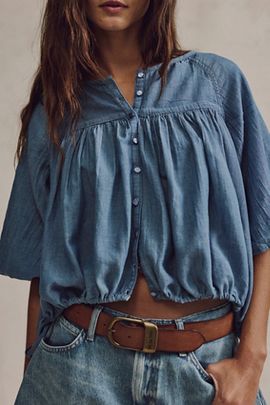 Free People We The Free Marysol Denim Top