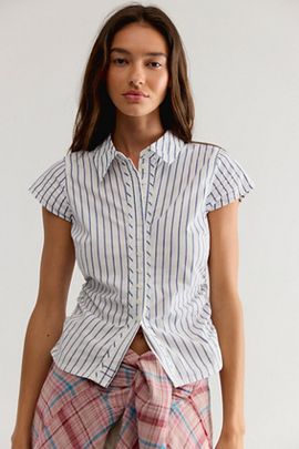 Free People We The Free Maude Striped Tiny Top