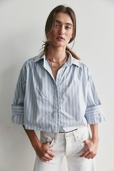 Free People We The Free Mira Pinstripe Top