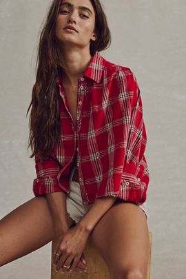 Free People We The Free Mira Plaid Top