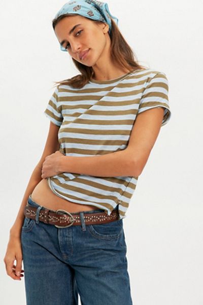 Free People We The Free Nora Striped Cotton Tee