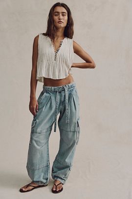 Free People We The Free Reef Curved Cargo Jeans
