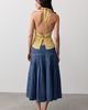 Free People We The Free Skipper Pleated Denim Midi Skirt - 2