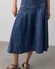 Free People We The Free Skipper Pleated Denim Midi Skirt - 3