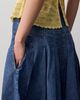 Free People We The Free Skipper Pleated Denim Midi Skirt - 4