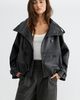 Free People We The Free Stratus Vegan Leather Funnel-Neck Jacket - 1
