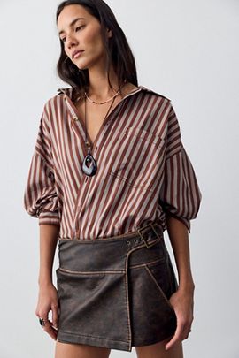 Free People We The Free Suki Vegan Micro Skirt