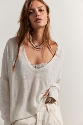 Free People We The Free Sweet Tea Fine Gauge Pullover