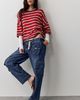Free People We The Free Tahiti Denim Pull-On Cargo Pants - 1