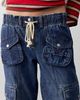 Free People We The Free Tahiti Denim Pull-On Cargo Pants - 2