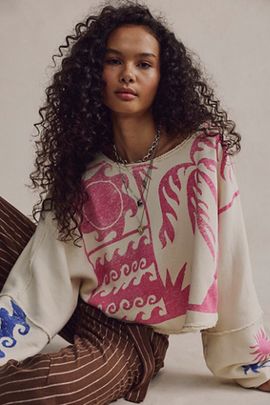 Free People We The Free To The East Printed Pullover