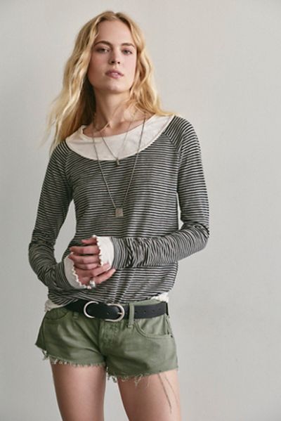 Free People We The Free Two's A Charm Stripe Long Sleeve Top