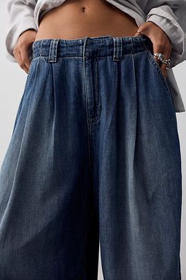 Free People We The Free Vienna Linen Trouser Jeans