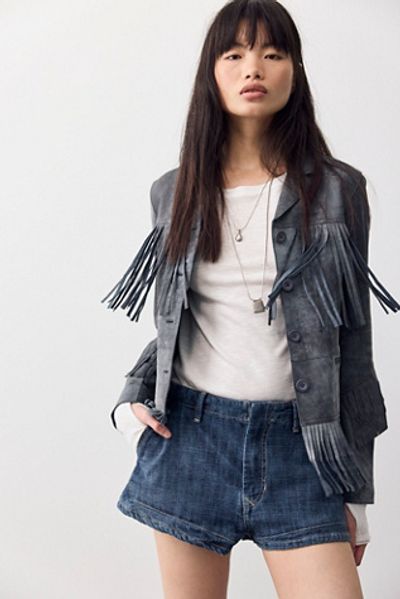 Free People We The Free West Side Denim Micro Chino Shorts