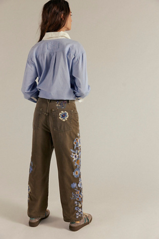 Free People - We The Free Willow Floral Embroidered Jeans