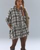 Free People Wildflower Washed Plaid Mini Dress - 1